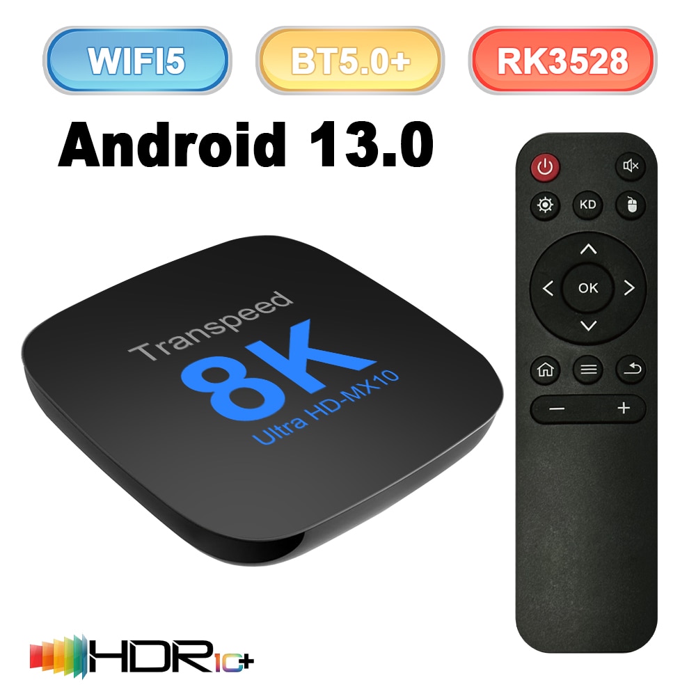 Transpeed ATV ȵ̵ 13 TV ڽ RK3528,  ýƮ TV , BT5.0  , 100LAN , 8K , 4K 3D ̵ ÷̾